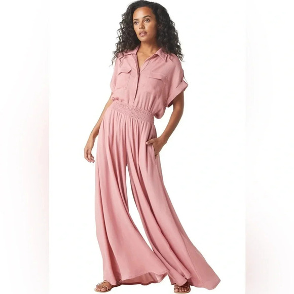 Misa Los Angeles Blush Pink Pilar Wide Leg Pants Women Size XS, S, M - Picture 11 of 11